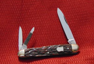  VINTAGE I*XL GEORGE WOSTENHOLM SHEFFIELD ENGLAND  WHITTLER GENUINE ENGLISH STAG 1930-1971 SAMPLE