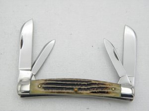 Queen Cutlery Co. #33 Congress in Winterbottom Bone: 3 1/2” closed; 1954 – 1957