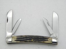 Queen Cutlery Co. #33 Congress in Winterbottom Bone: 3 1/2” closed; 1954 – 1957 Queen Cutlery Co. #33 Congress in Winterbottom Bone: 3 1/2” closed; 1954 – 1957