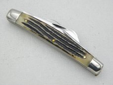 Queen Cutlery Co. #33 Congress in Winterbottom Bone: 3 1/2” closed; 1954 – 1957 Queen Cutlery Co. #33 Congress in Winterbottom Bone: 3 1/2” closed; 1954 – 1957