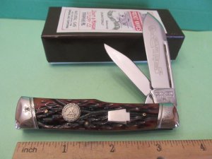 Schatt & Morgan 2007 NKCA Brown Worm Grooved Jigged Bone Gunstock #40