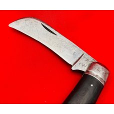Vintage NEW YORK KNIFE CO Model No.142 Hawkbill Pruner Folding Pocket Knife Redwood c.1856-1931