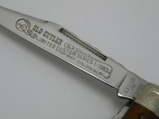Old Cutler USA Limited Custom Series by Colonial 1 of 1983 Wood Fancy Stockman Knife 