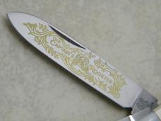 Fight'n Rooster Frank Buster Cutlery Co. Germany Pearl Gunstock Jack Knife 