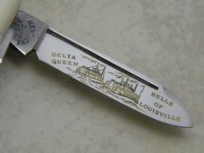 Fight'n Rooster Frank Buster Cutlery Co. Germany Belle of Louisville Pearl 10 Blade Congress Knife 