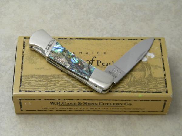 Case XX USA 81225 L 2010 Abalone Pearl Lockback Knife in Box Case XX USA 81225 L 2010 Abalone Pearl Lockback Knife in Box