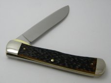 Western USA S-693 B Jigged Delrin Linerlock 1 Blade Trapper Knife