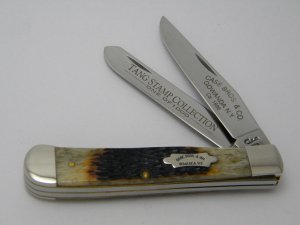 Case Bros. Cutlery Co. USA Gowanda NY Tang Stamp Collection Bone 6254 Trapper Knife 1986