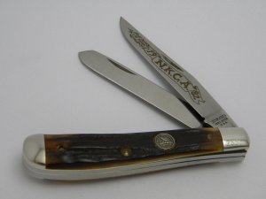Schrade + USA Stag 1982 NKCA Trapper Knife