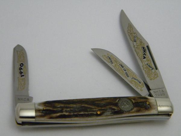 Robt Klaas Kissing Crane Solingen Germany Stag Limited Ed. 1990 NKCA Club Stockman Knife Robt Klaas Kissing Crane Solingen Germany Stag Limited Ed. 1990 NKCA Club Stockman Knife
