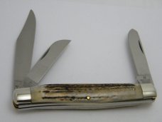 Robt Klaas Kissing Crane Solingen Germany Stag Limited Ed. 1990 NKCA Club Stockman Knife Robt Klaas Kissing Crane Solingen Germany Stag Limited Ed. 1990 NKCA Club Stockman Knife
