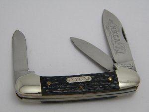 Rodgers Wostenholm England 1978 NKCA Club Knife Bone 3 Blade Canoe