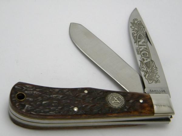 Camillus USA Bone NKCA  Jumbo Trapper Knife