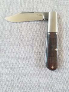Kroo Traditional Clip Barlow...Blanket micarta scales.elongated steel bolsters..N690..coa & slip.. Kroo Traditional Clip Barlow...Blanket micarta scales.elongated steel bolsters..N690..coa & slip..
