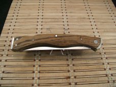 SHARP VINTAGE 1970'S JAPAN MADE "FOLD - N - LOCK LARGE LOCKBACK FISH FILET KNIFE WITH LEATHER SHEATH
