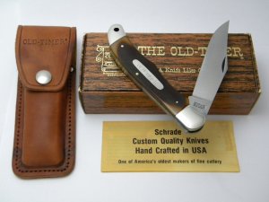 Schrade USA 125OT Delrin Linerlock Folding Hunter Knife NIB w/Pouch