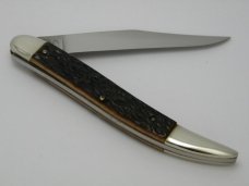 Fight n Rooster Frank Buster Cut. Co. Germany "Honky Tonk"  Bone Texas Toothpick Knife