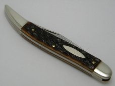 Fight n Rooster Frank Buster Cut. Co. Germany "Honky Tonk"  Bone Texas Toothpick Knife