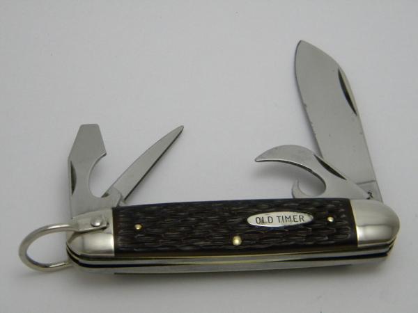 Ulster USA Jigged Delrin Old Timer Camp Scout Knife c.1960's