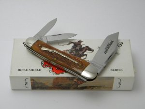 Winchester Trademark USA 1997 Burnt Orange Bone 39118 1/2 Cartridge Series Whittler Knife in Box