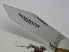 Winchester Trademark USA 1997 Burnt Orange Bone 39118 1/2 Cartridge Series Whittler Knife in Box Winchester Trademark USA 1997 Burnt Orange Bone 39118 1/2 Cartridge Series Whittler Knife in Box