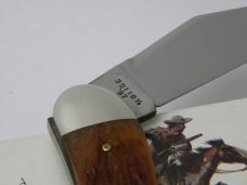 Winchester Trademark USA 1997 Burnt Orange Bone 39118 1/2 Cartridge Series Whittler Knife in Box Winchester Trademark USA 1997 Burnt Orange Bone 39118 1/2 Cartridge Series Whittler Knife in Box