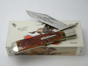 Winchester USA 1994 Bone 19109 Cartridge Series Swing Guard Coke Bottle Lockback Knife in Box