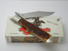 Winchester USA 1994 Bone 19109 Cartridge Series Swing Guard Coke Bottle Lockback Knife in Box Winchester USA 1994 Bone 19109 Cartridge Series Swing Guard Coke Bottle Lockback Knife in Box