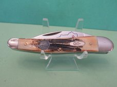 Case XX 2002 Bone Stag Seahorse Whittler Pattern # 6.5355WH SS Made for CKKC Case XX 2002 Bone Stag Seahorse Whittler Pattern # 6.5355WH SS Made for CKKC