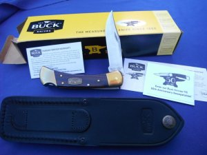 Buck Knife 110 Fifty Years Anniversary, Folding Hunter, Lock Blade NOS/NIB NEW OLD STOCK /NEW IN BOX