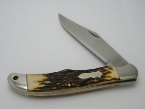 Schrade + USA 127UH Uncle Henry Staglon Folding Hunter Knife