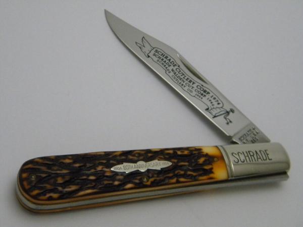Schrade + USA 280 80th Anniversary Imitation Stag (Staglon) Daddy Barlow Knife Schrade + USA 280 80th Anniversary Imitation Stag (Staglon) Daddy Barlow Knife