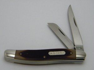 Schrade+ USA 93OT Delrin Wrangler 2 Blade Stockman Knife