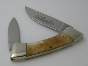 Parker-Frost Bone "Star" 2 Blade Folding Knife 