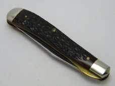 Parker-Frost USA 1978-5 (Schrade USA) Little Bandit Brown Bone Linerlock Trapper Knife Parker-Frost USA 1978-5 (Schrade USA) Little Bandit Brown Bone Linerlock Trapper Knife