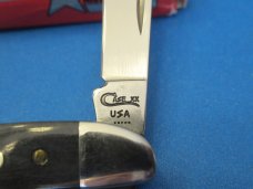 Case XX 1995 Smooth Green Bone Pen with Scissors Pattern # 62087 SS