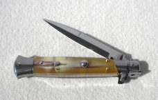 NEW FRANK BELTRAME 9" GENUINE FRENCH BOVINE HORN BAYONET BLADE ITALIAN STILETTO