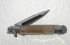 NEW FRANK BELTRAME 9" GENUINE FRENCH BOVINE HORN BAYONET BLADE ITALIAN STILETTO