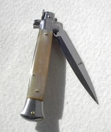 NEW FRANK BELTRAME 9" GENUINE FRENCH BOVINE HORN BAYONET BLADE ITALIAN STILETTO