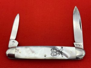 Vintage H. BOKER & CO EE Senator Pen “KING CUTTER” Pocket Knife c.1869-1944 Mother-of-Pearl