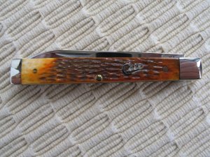 CASE DOCTORS KNIFE - ORANGE JIGGED BONE HANDLES - NEW
