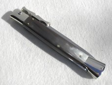 A.G.A. CAMPOLIN ITALY 33cm -13" ( BATWING ) BRAZILIAN HORN NICKEL SILVER BOLSTERS SWINGUARD W'/POUCH