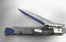 A.G.A. CAMPOLIN ITALY 33cm -13" ( BATWING ) BRAZILIAN HORN NICKEL SILVER BOLSTERS SWINGUARD W'/POUCH