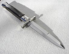A.G.A. CAMPOLIN ITALY 33cm -13" ( BATWING ) BRAZILIAN HORN NICKEL SILVER BOLSTERS SWINGUARD W'/POUCH