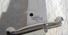 A.G.A. CAMPOLIN 33CM/13" GENUINE STAG OVAL SWINGUARD, NICKEL SILVER BOLSTERS, CERTIFICATE & POUCH