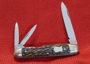  VINTAGE I*XL GEORGE WOSTENHOLM SHEFFIELD ENGLAND WHITTLER GENUINE OLD STAG 1890-1930