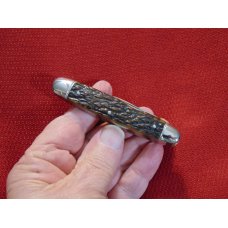 VINTAGE I*XL GEORGE WOSTENHOLM SHEFFIELD ENGLAND WHITTLER GENUINE OLD STAG 1890-1930