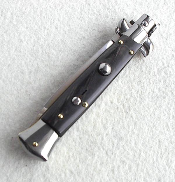 NEW FRANK BELTRAME 9" GENUINE DARK HORN ITALIAN STILETTO