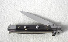 NEW FRANK BELTRAME 9" GENUINE DARK HORN ITALIAN STILETTO