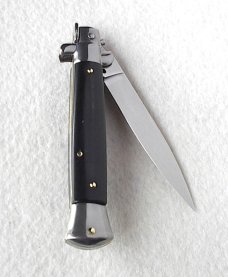 NEW FRANK BELTRAME 9" GENUINE DARK HORN ITALIAN STILETTO